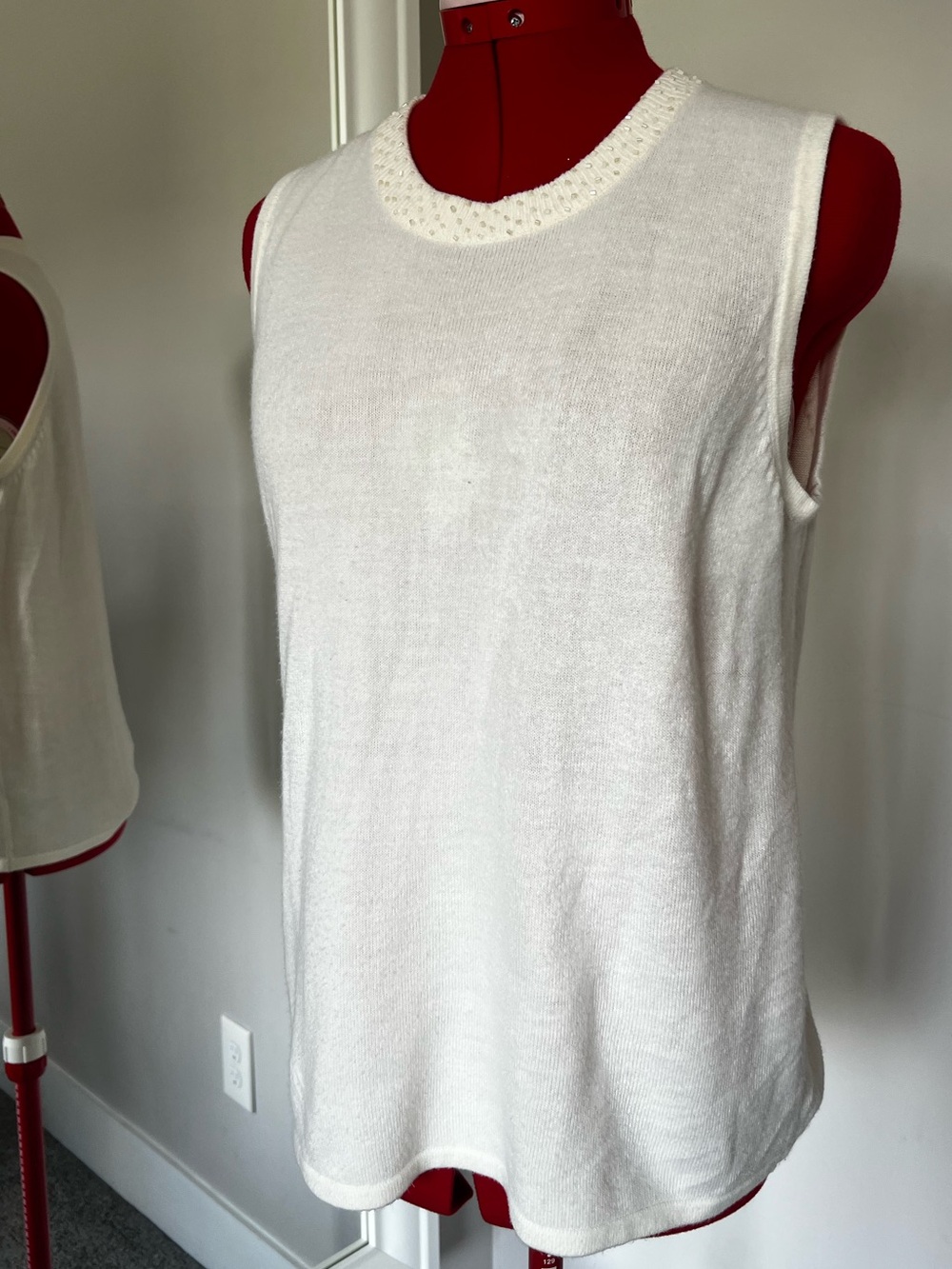 Designers Originals Cream Knit Sleeveless Tank